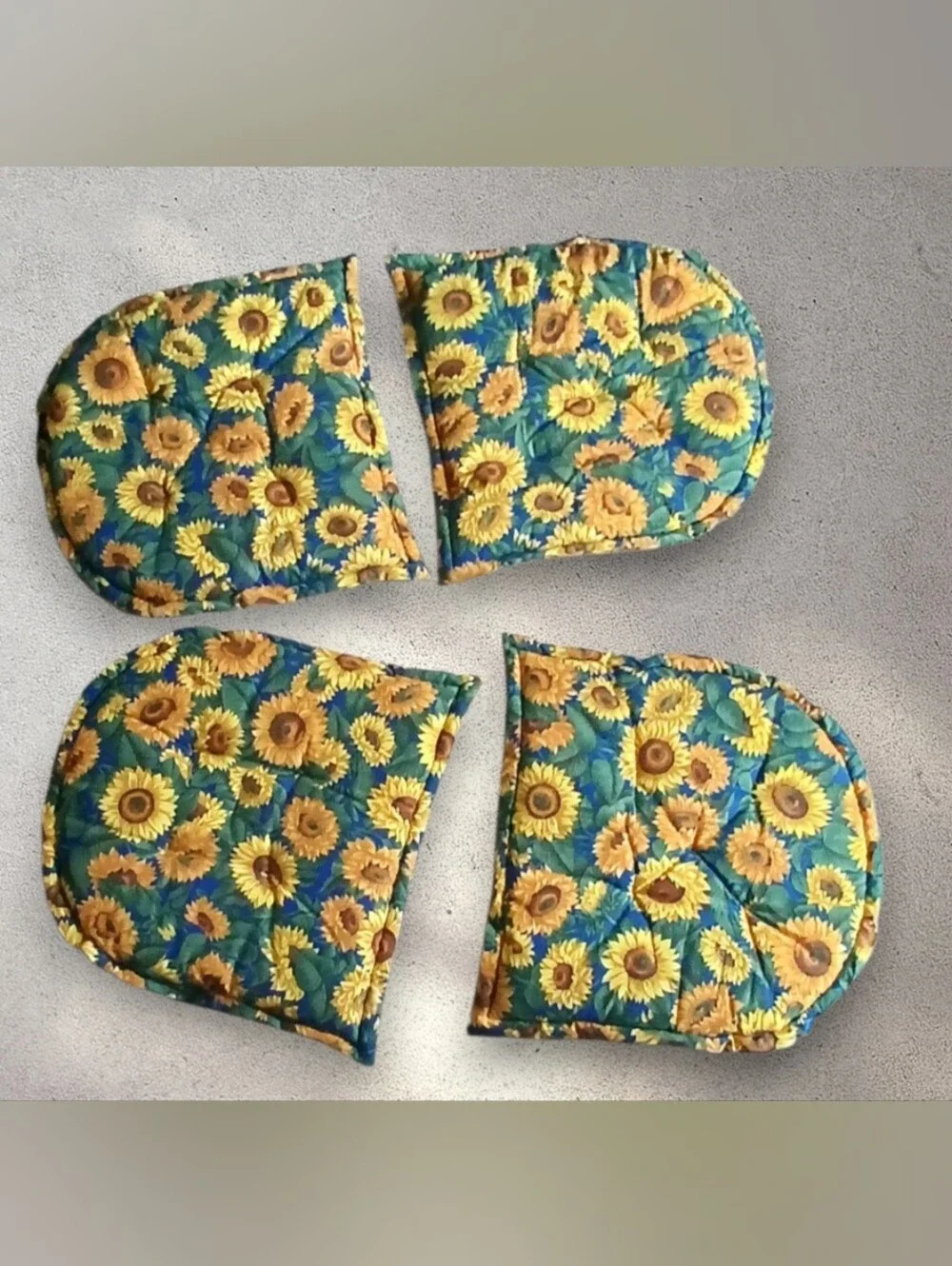 Set Of 4 Sunflower Kitchen Chair Pads